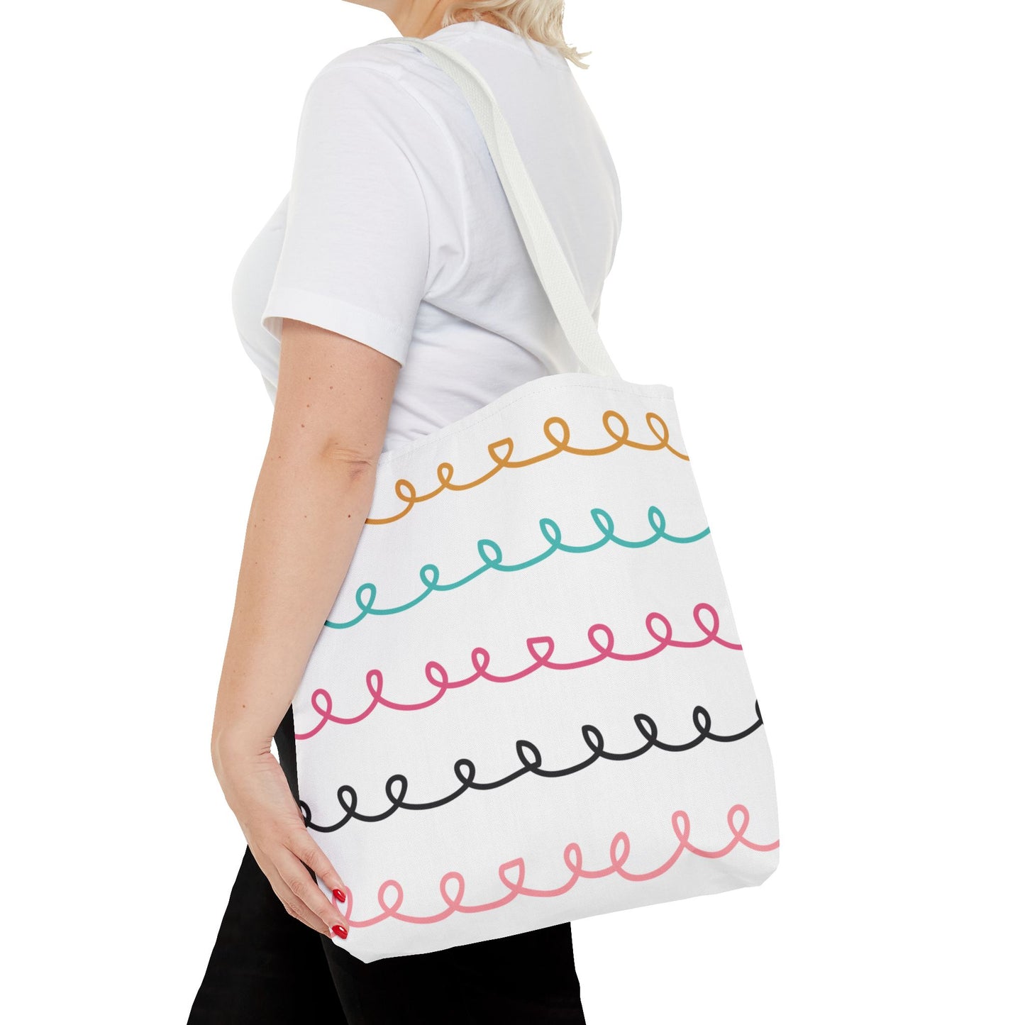 Colorful Swirl Stripe Tote Bag