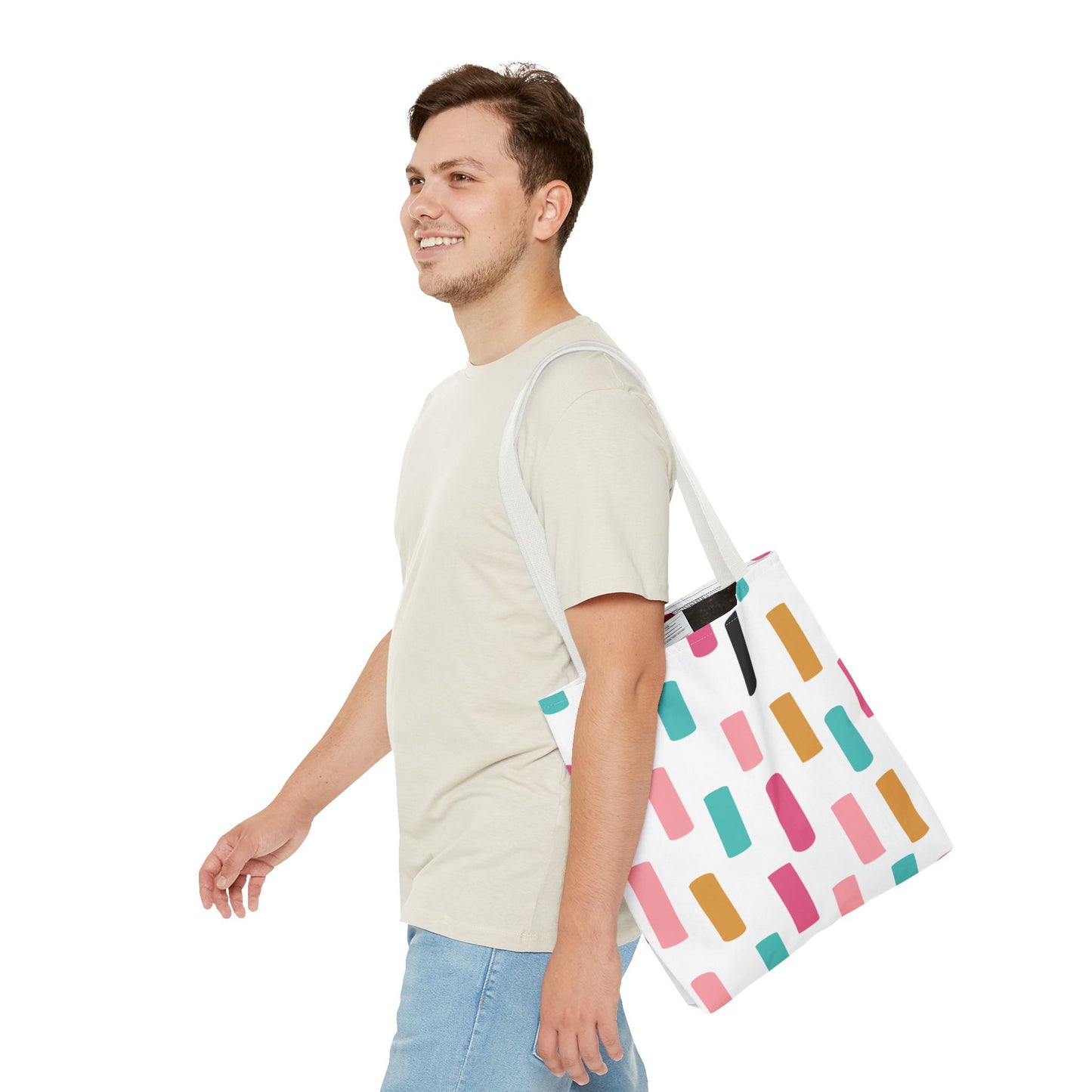 Color Block Confetti Tote Bag