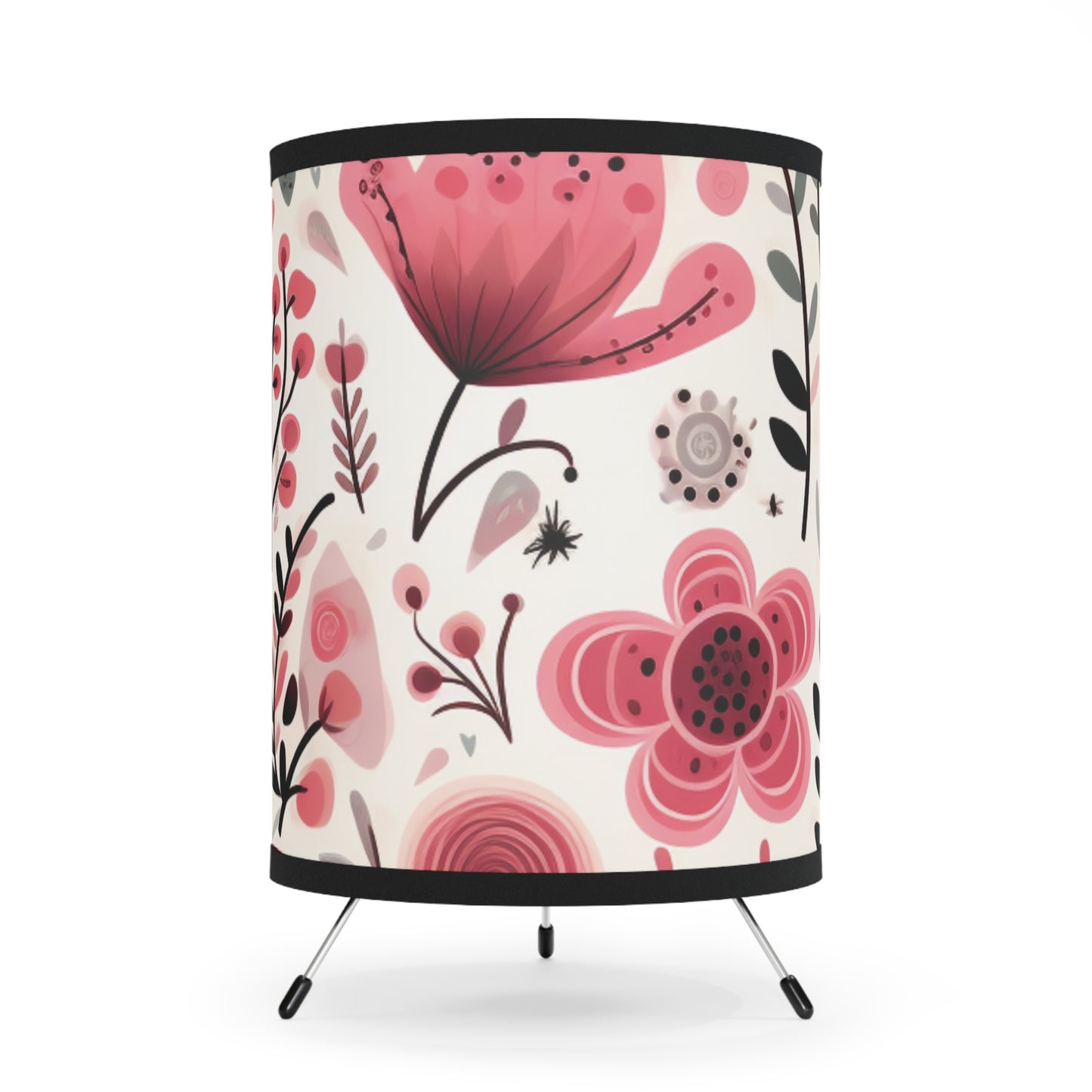 Floral Elegance Tripod Lamp