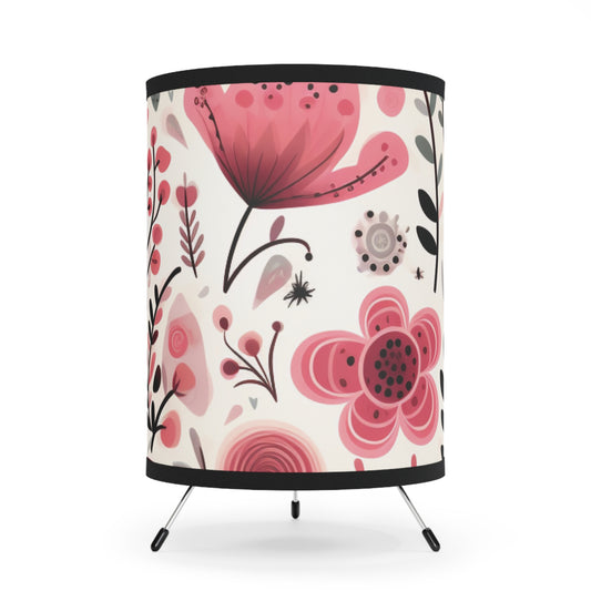 Floral Elegance Tripod Lamp