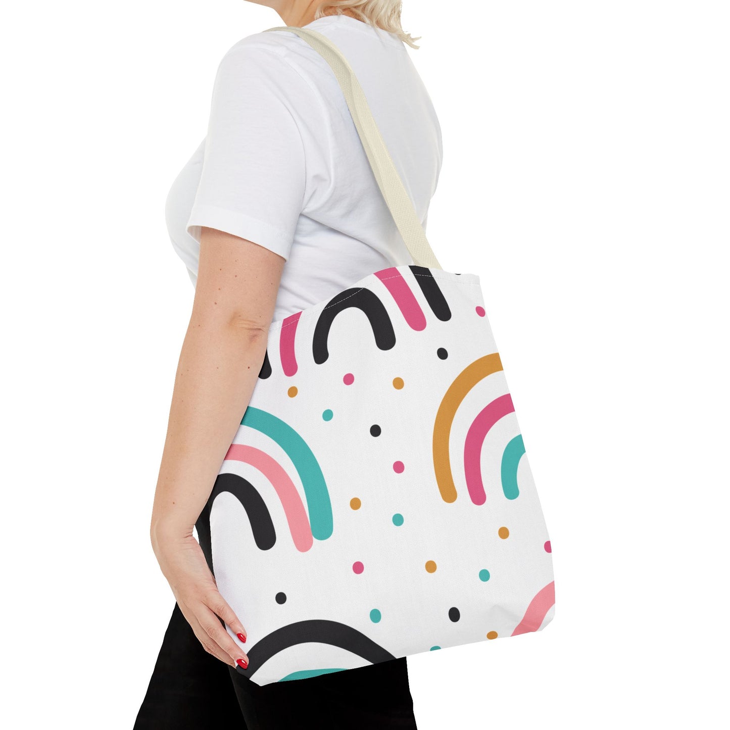 Rainbow Dots Tote Bag