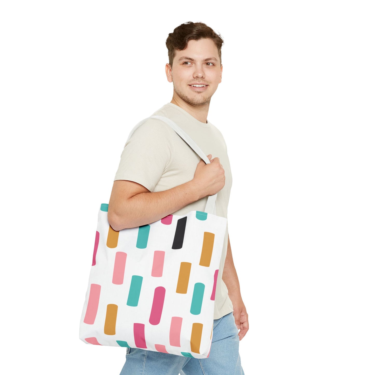 Color Block Confetti Tote Bag