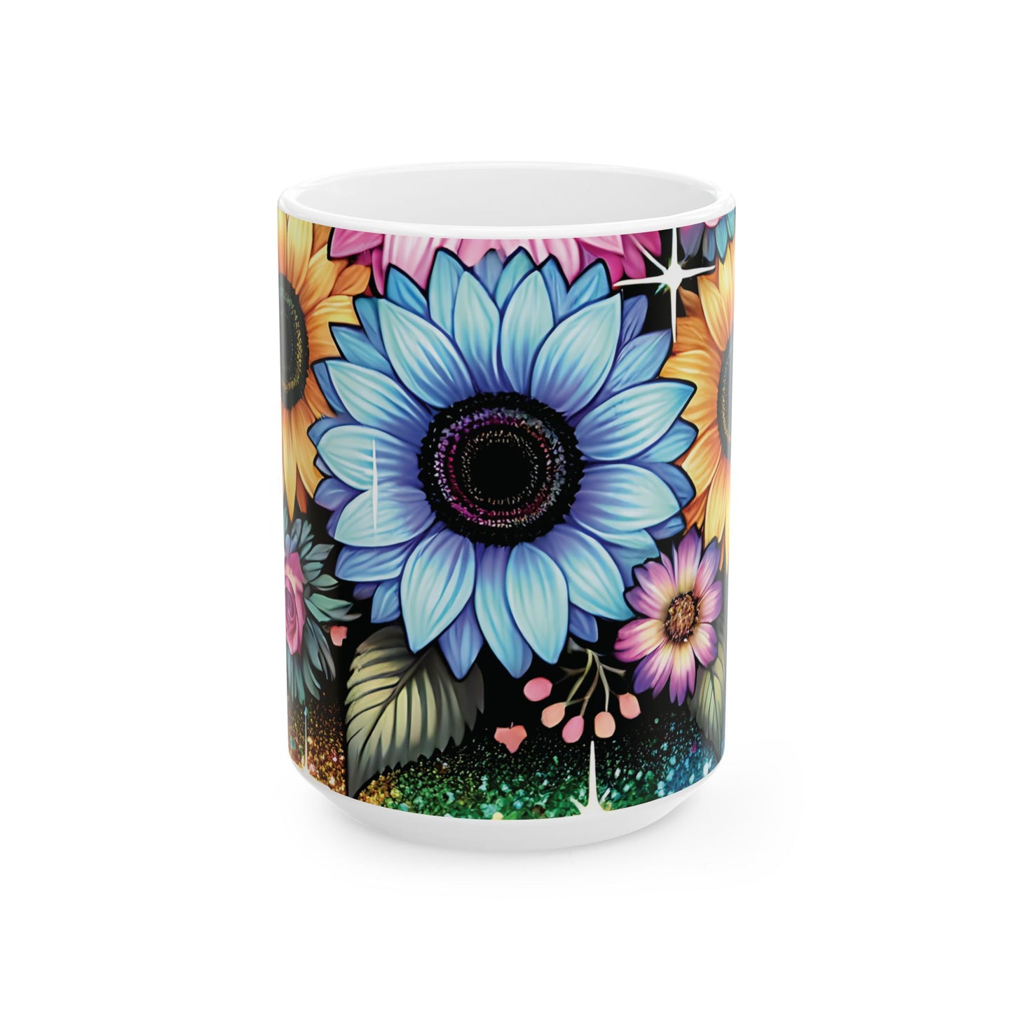 Vibrant Bloom Ceramic Mug