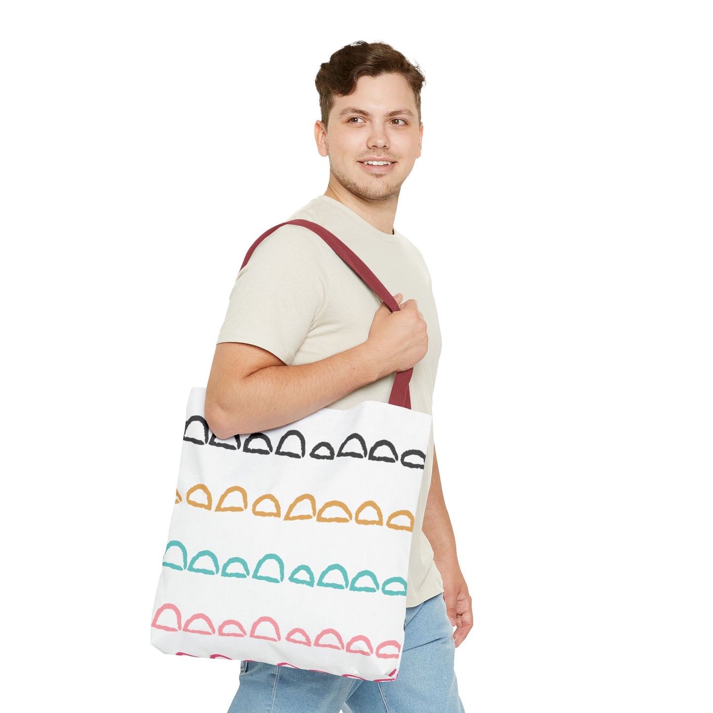 Rainbow Arch Stripes Tote Bag