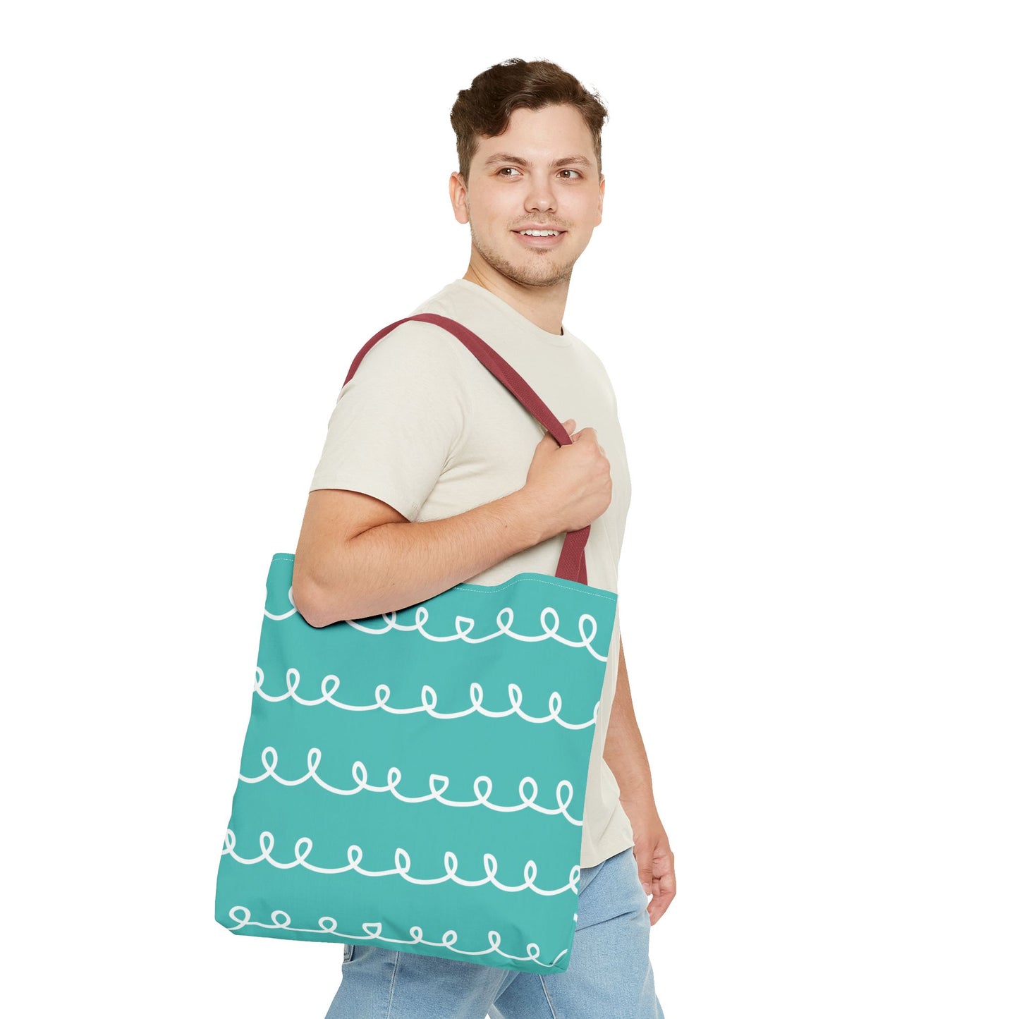 Turquoise Swirl Tote Bag