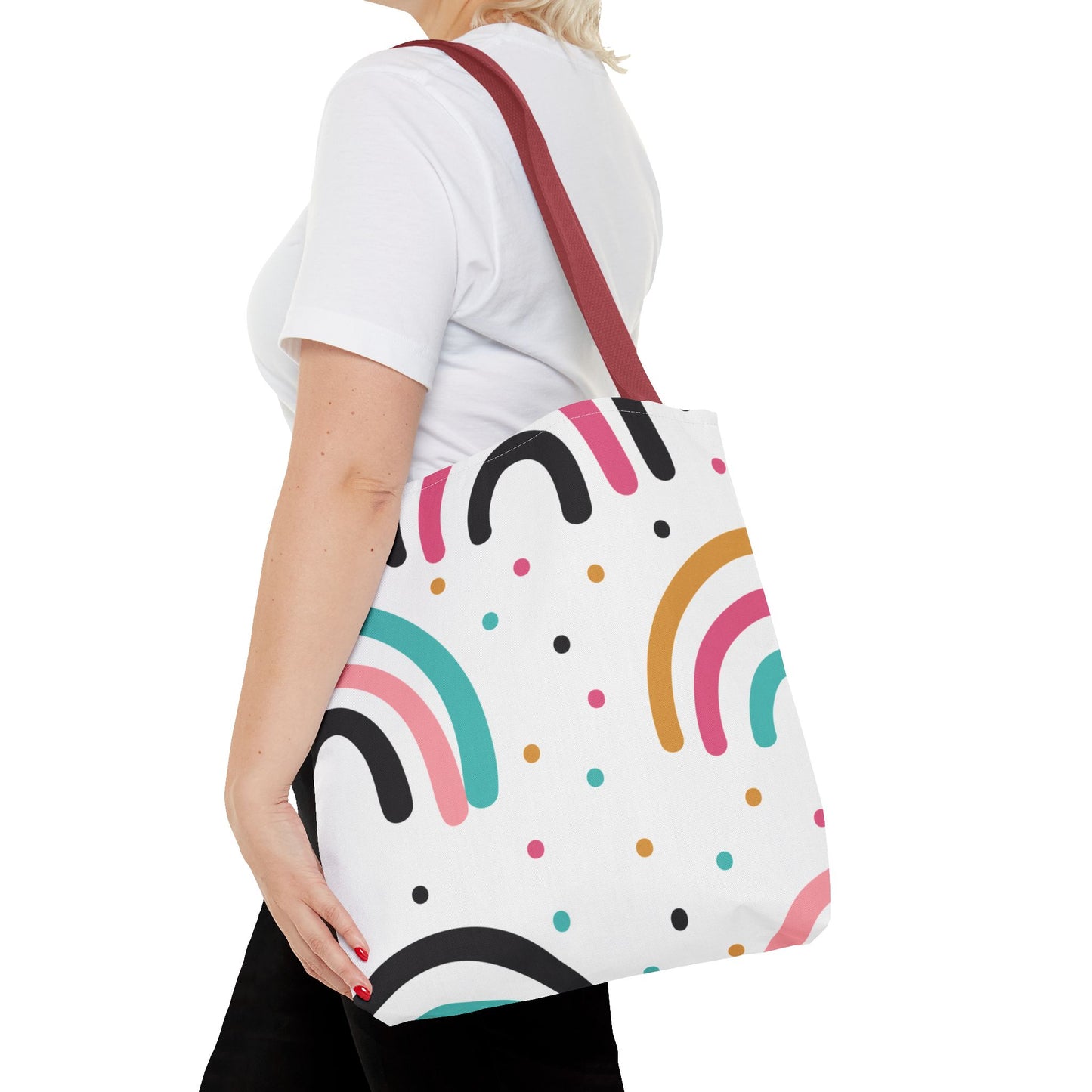 Rainbow Dots Tote Bag