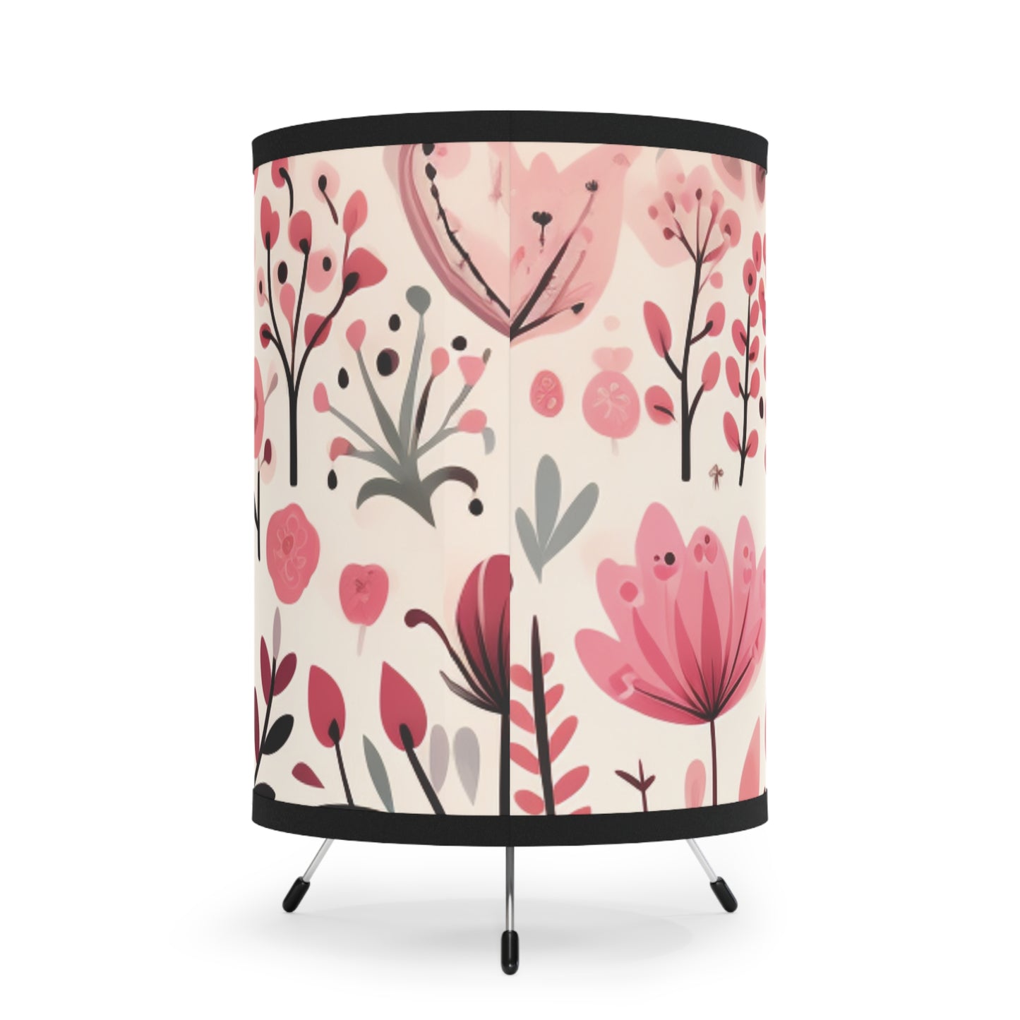 Floral Elegance Tripod Lamp