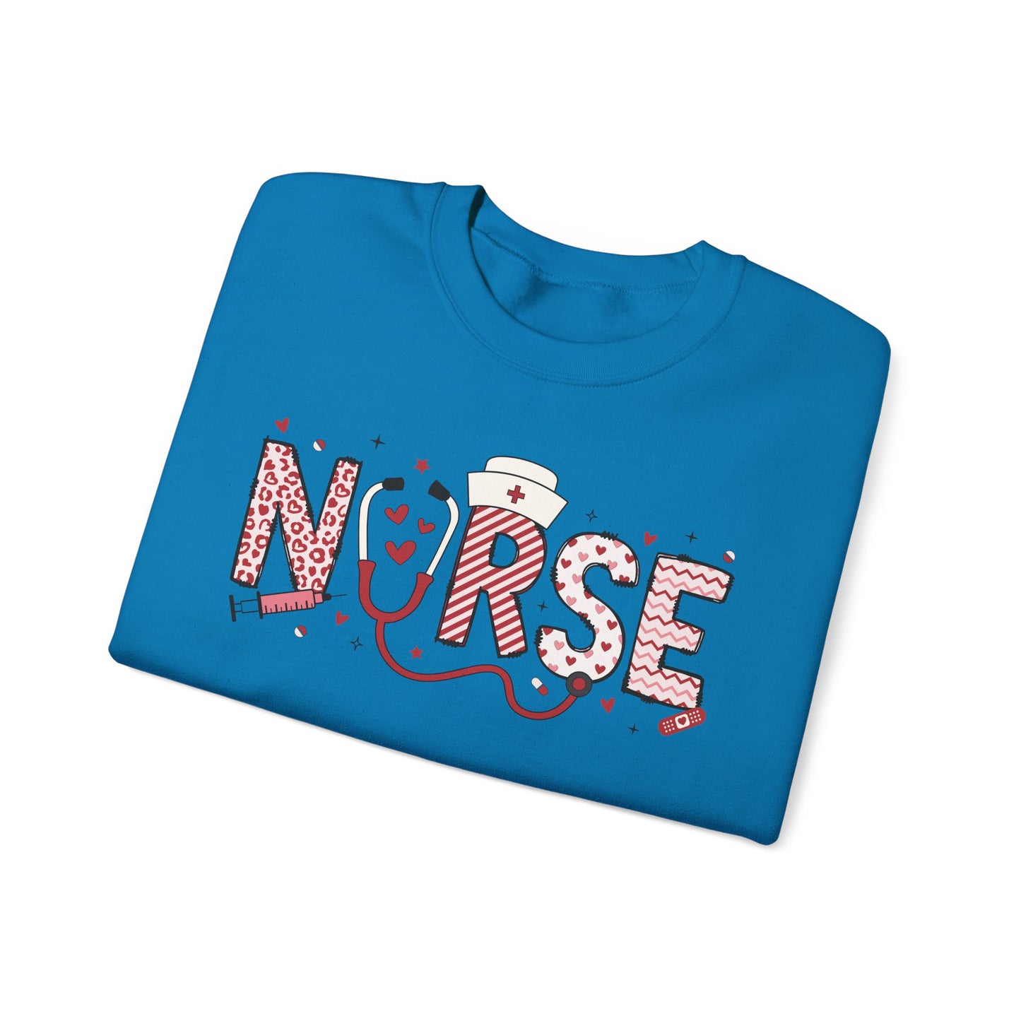 Nurse Valentine Doodle Crewneck