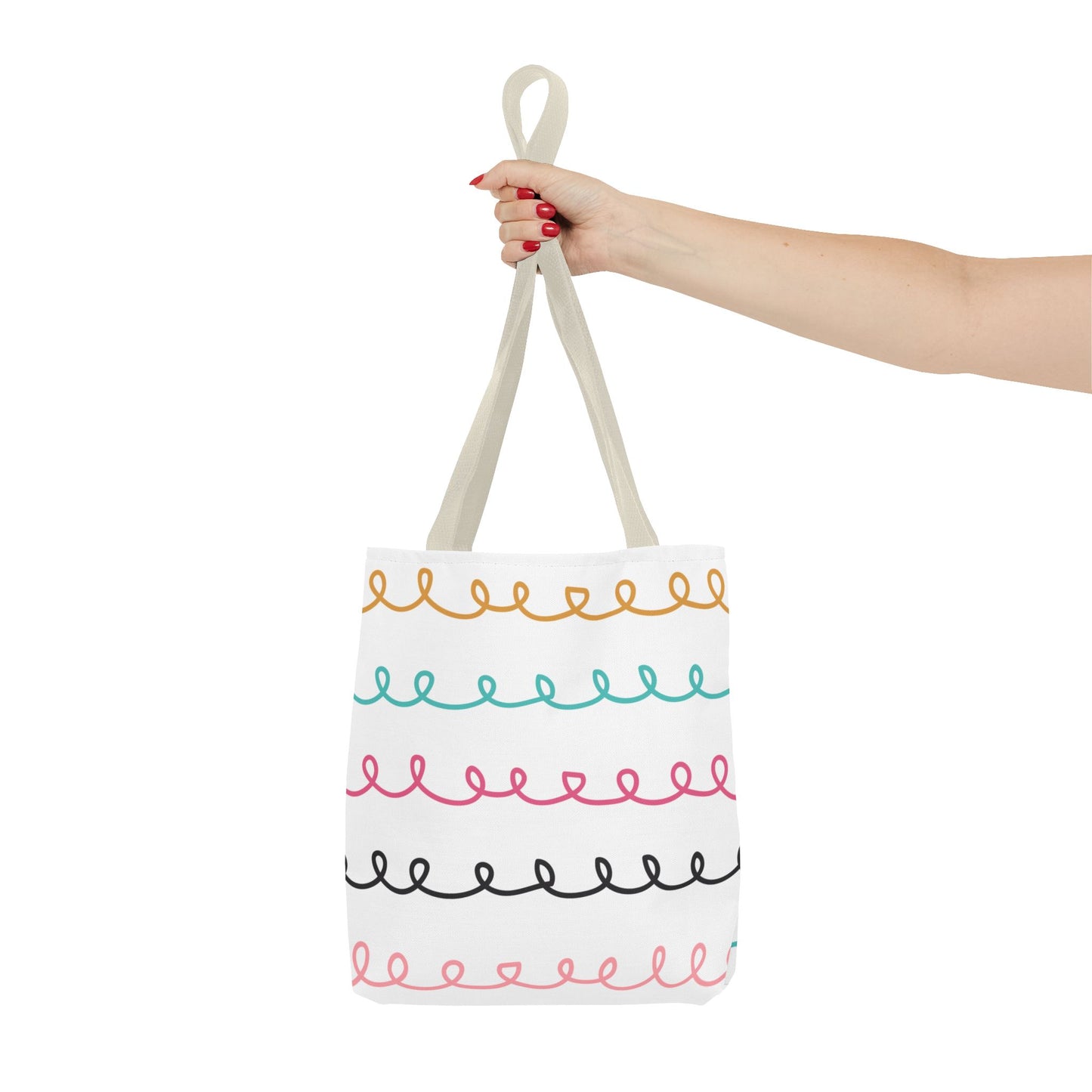 Colorful Swirl Stripe Tote Bag