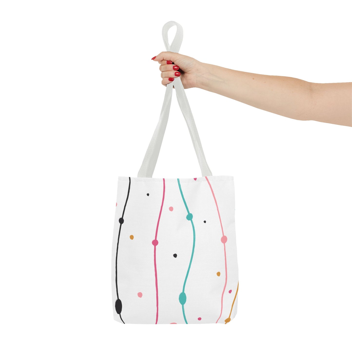 Abstract Lines Dots Tote Bag