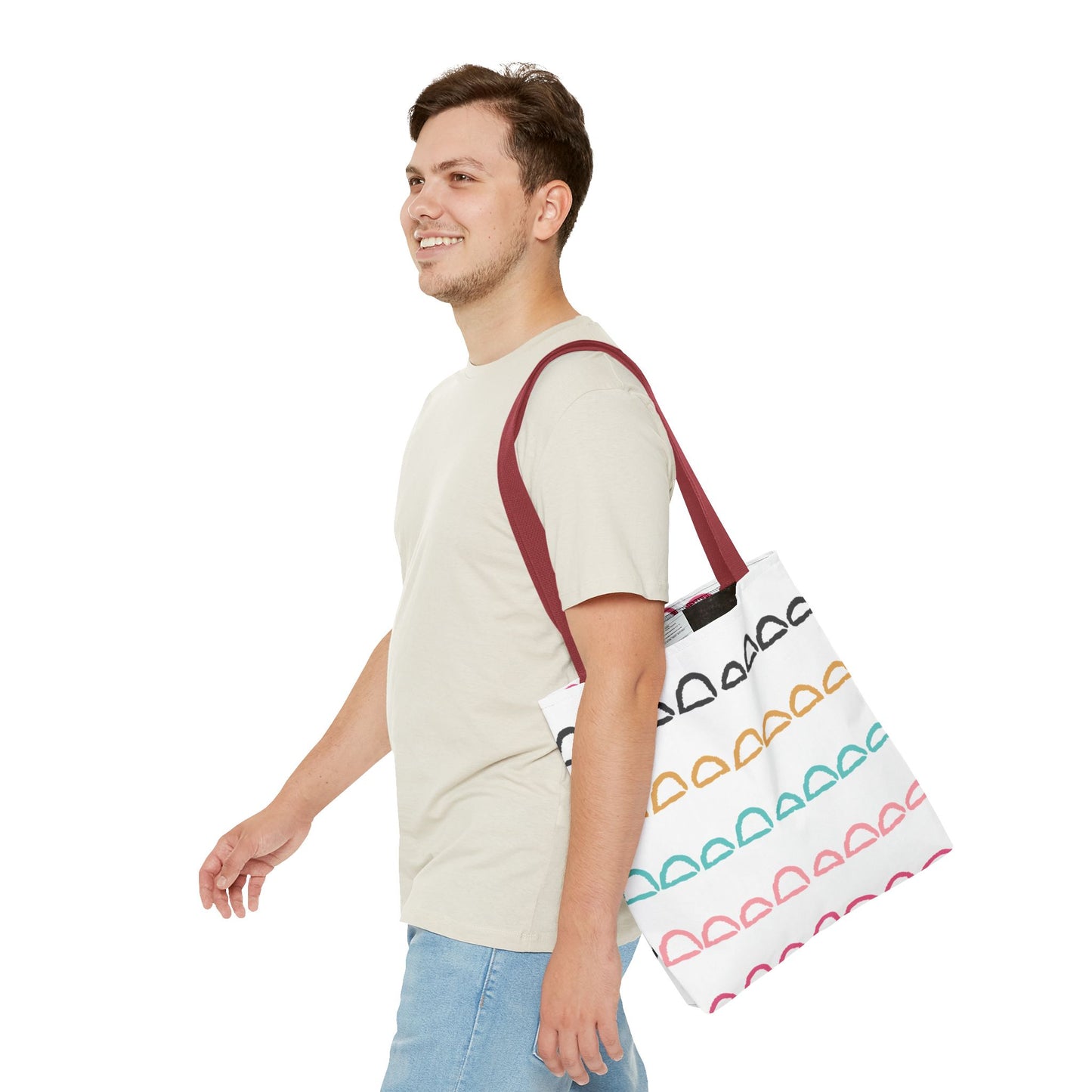 Rainbow Arch Stripes Tote Bag