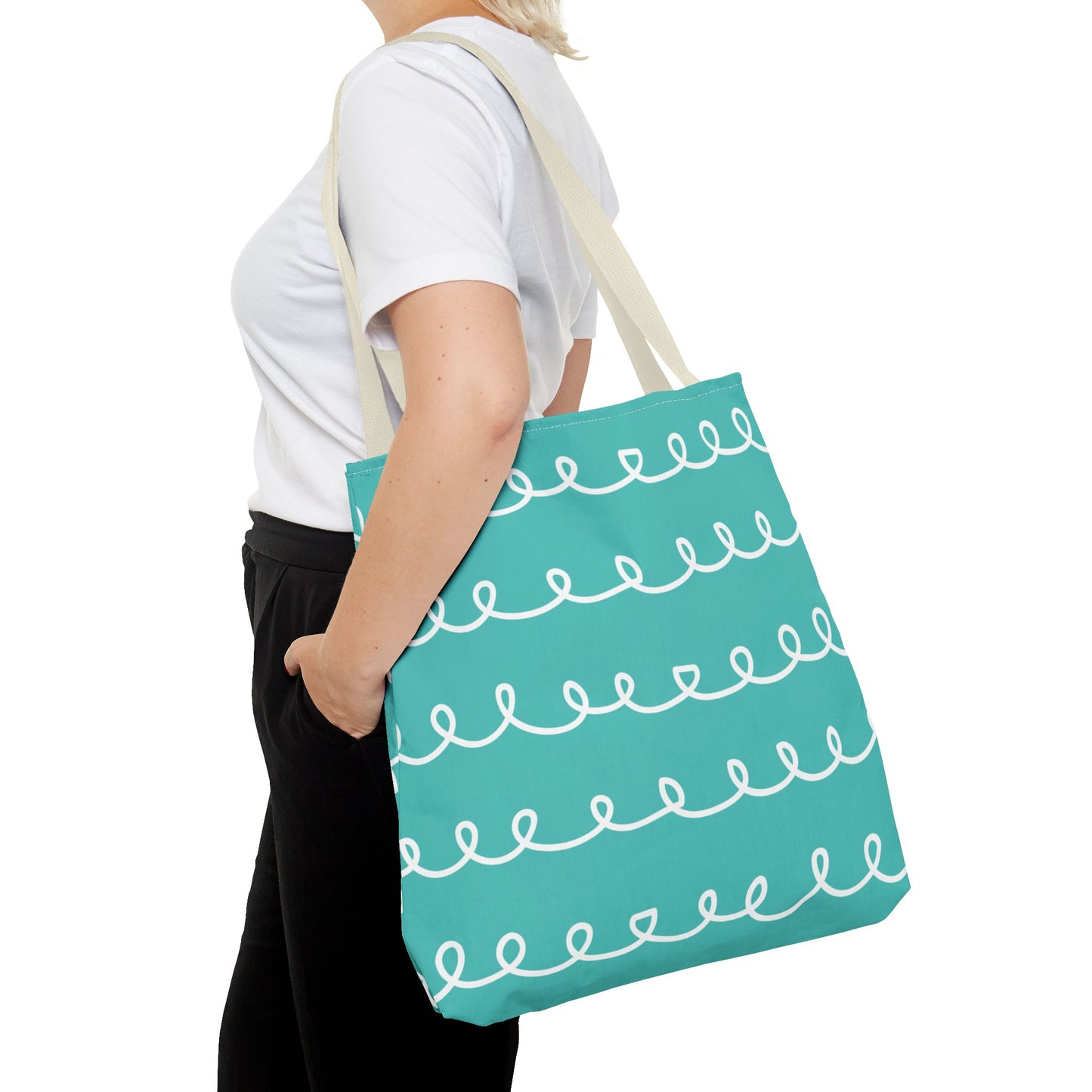 Turquoise Swirl Tote Bag