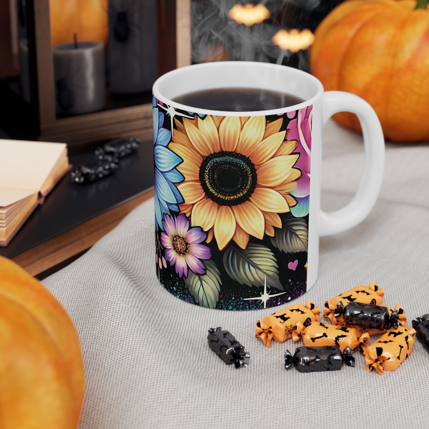 Vibrant Bloom Ceramic Mug