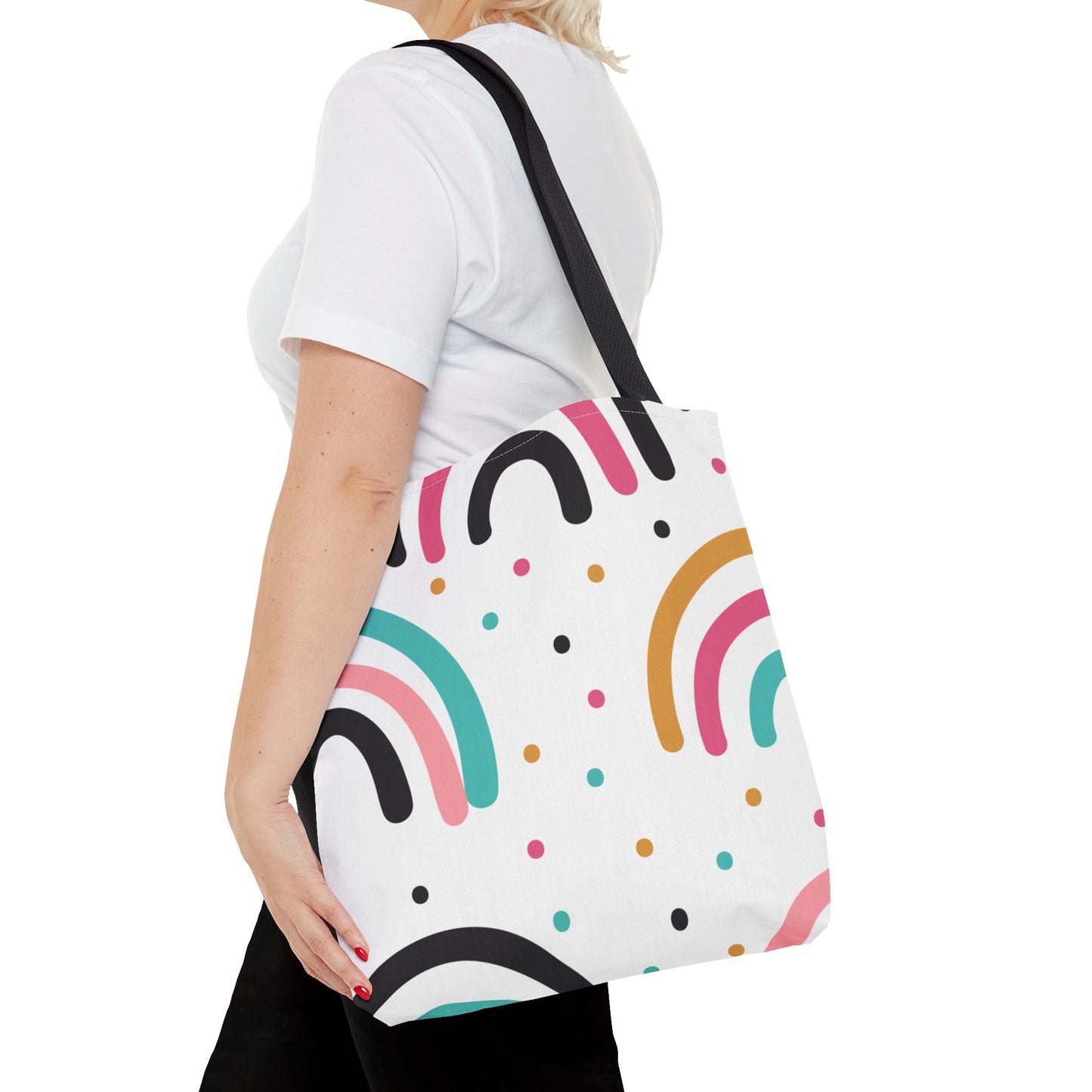 Rainbow Dots Tote Bag