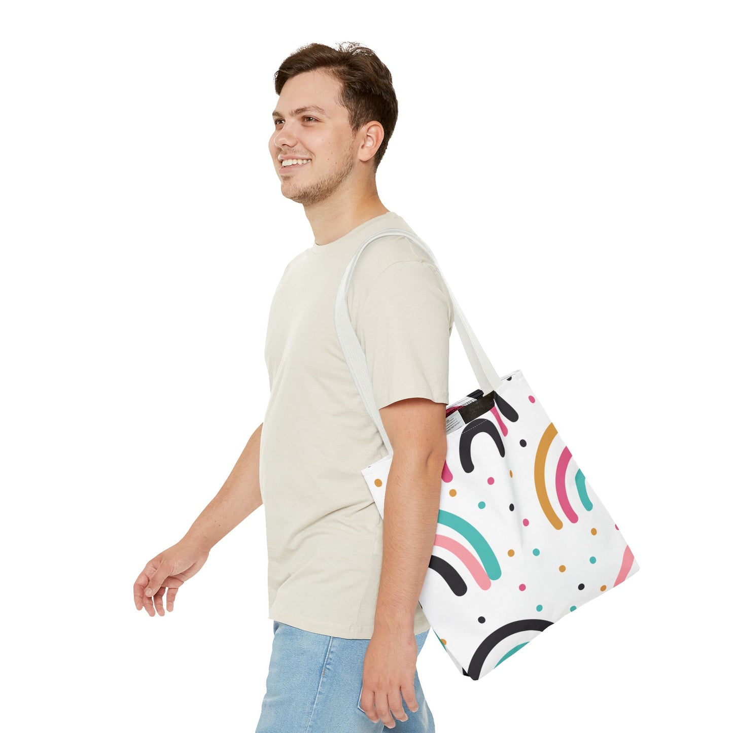 Rainbow Dots Tote Bag