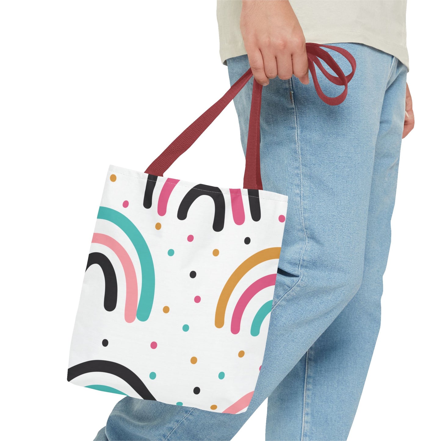 Rainbow Dots Tote Bag