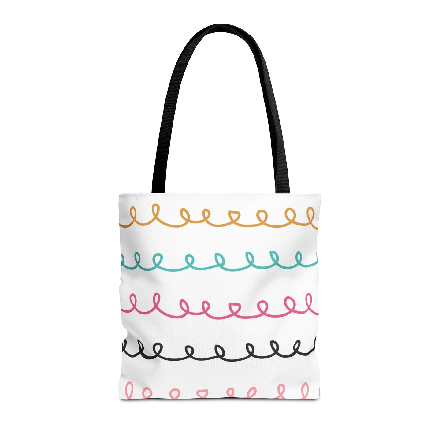 Colorful Swirl Stripe Tote Bag