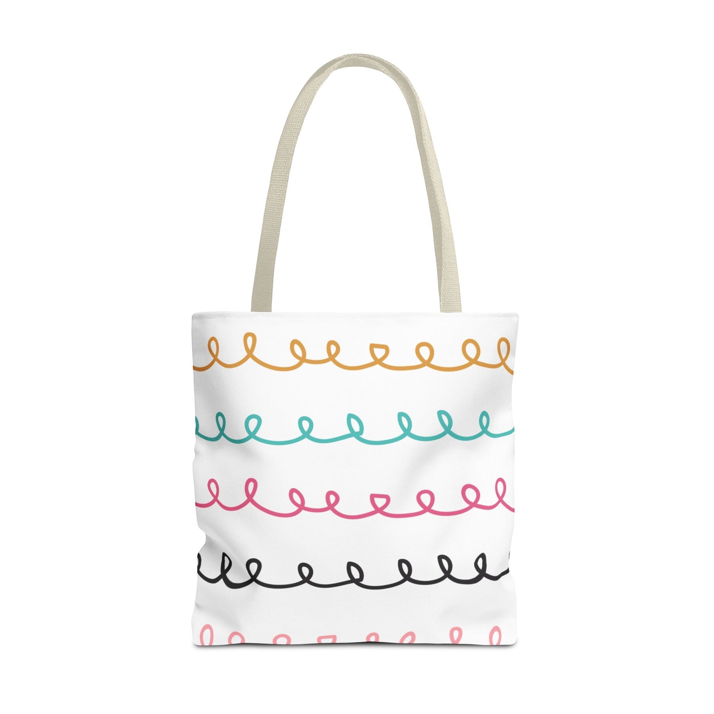 Colorful Swirl Stripe Tote Bag