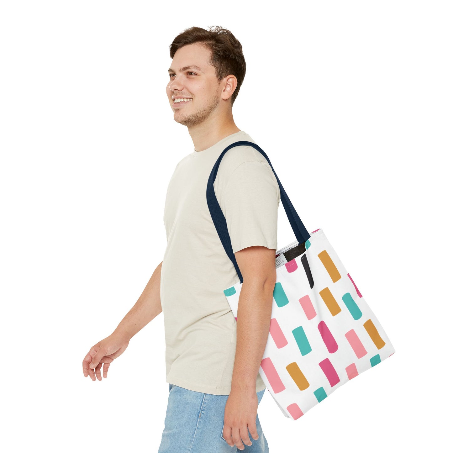 Color Block Confetti Tote Bag