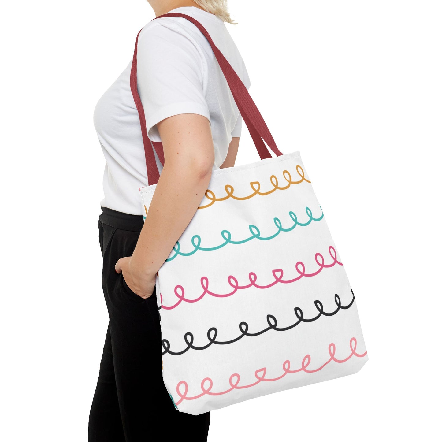 Colorful Swirl Stripe Tote Bag