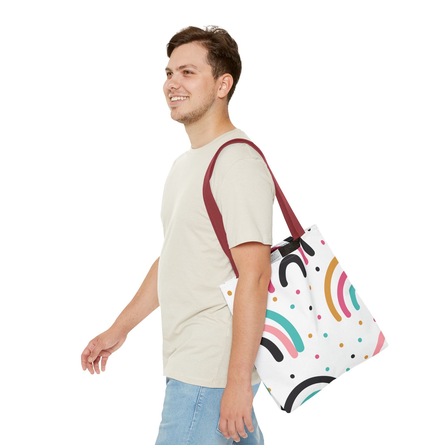 Rainbow Dots Tote Bag