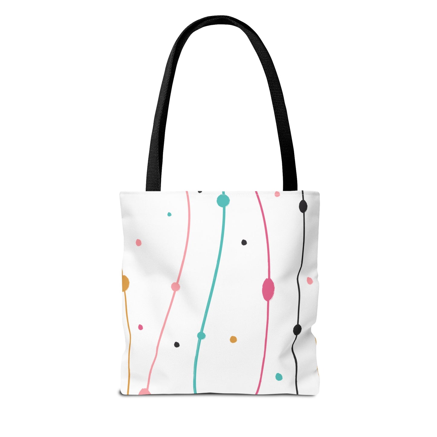 Abstract Lines Dots Tote Bag