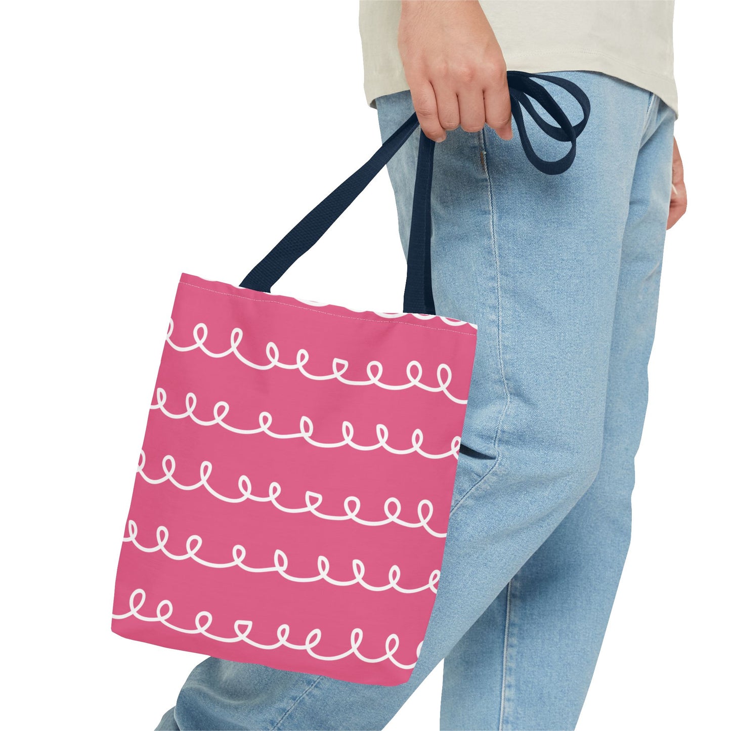 Pink Swirl Tote Bag