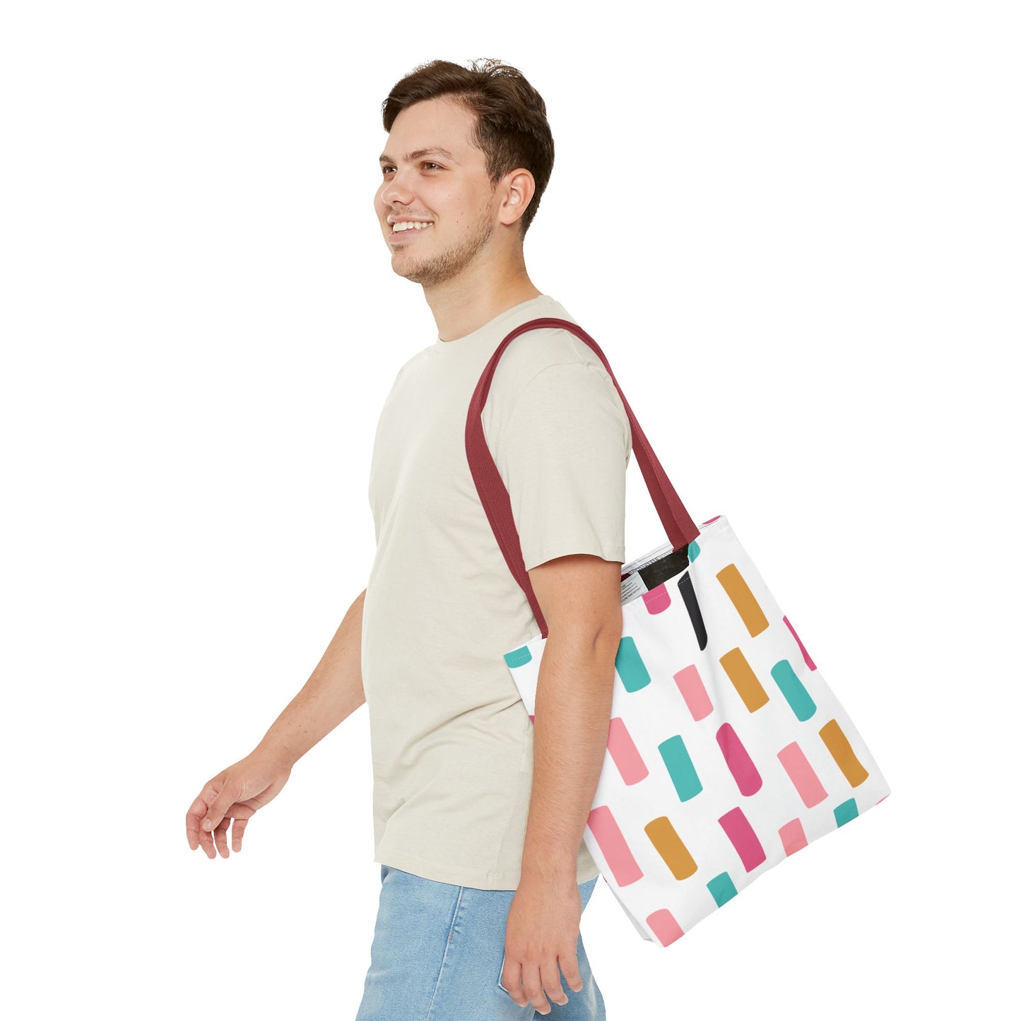 Color Block Confetti Tote Bag