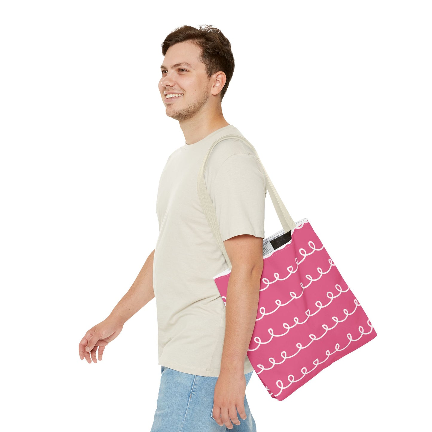 Pink Swirl Tote Bag