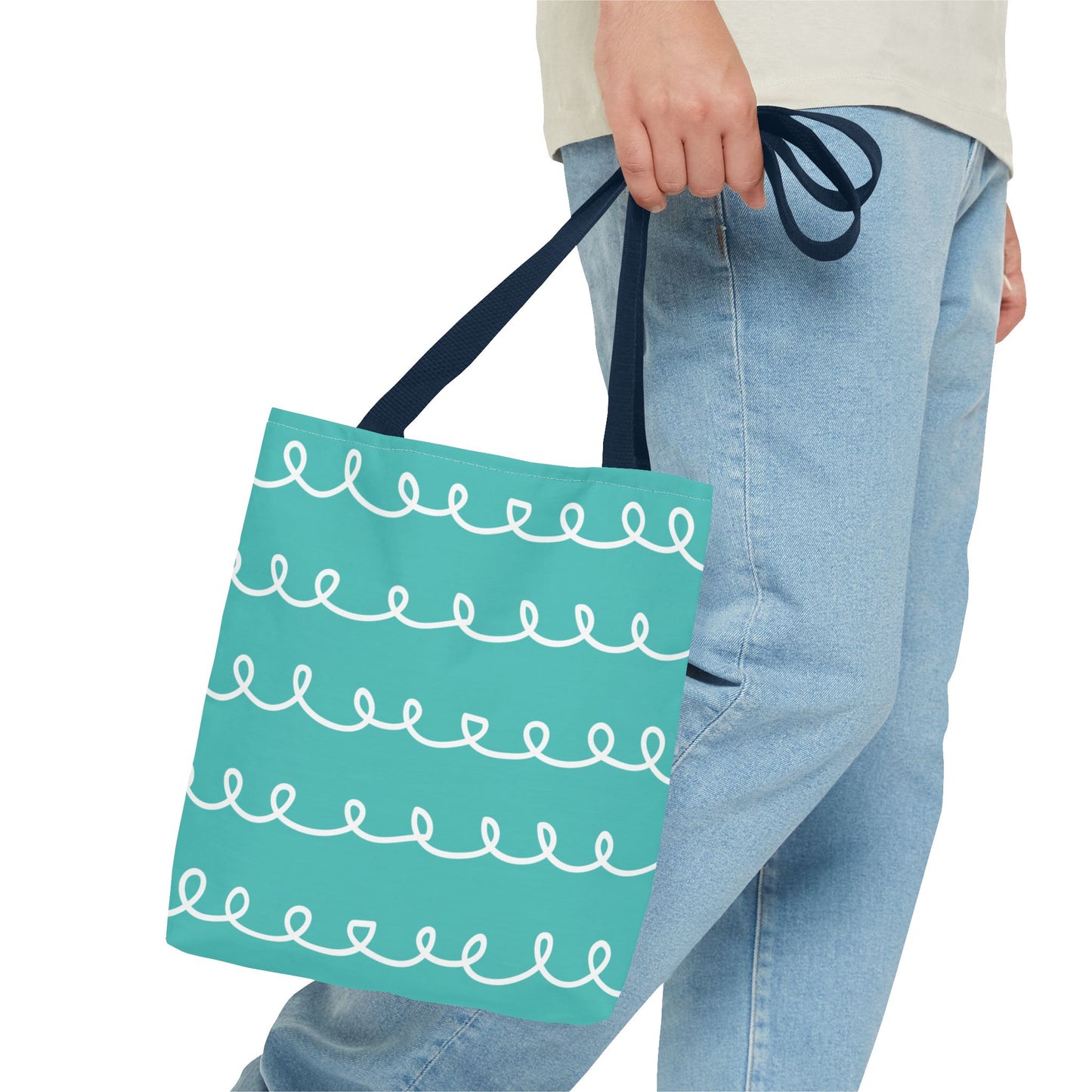 Turquoise Swirl Tote Bag