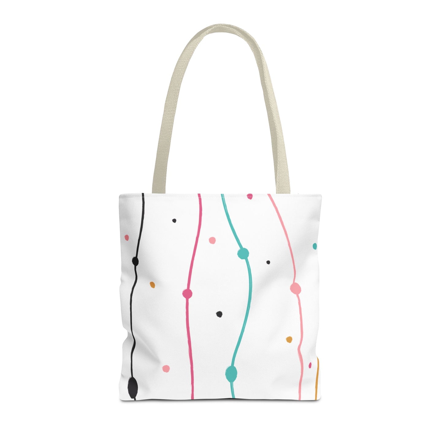 Abstract Lines Dots Tote Bag