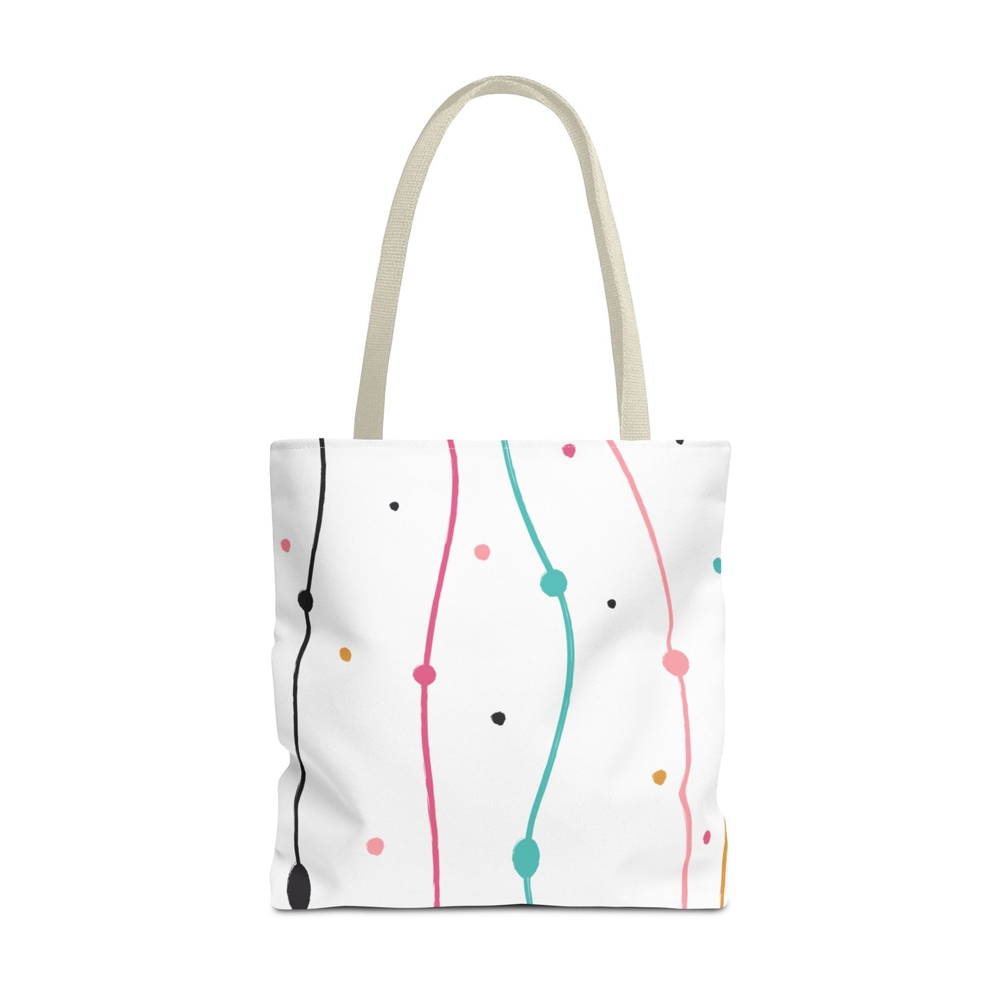 Abstract Lines Dots Tote Bag