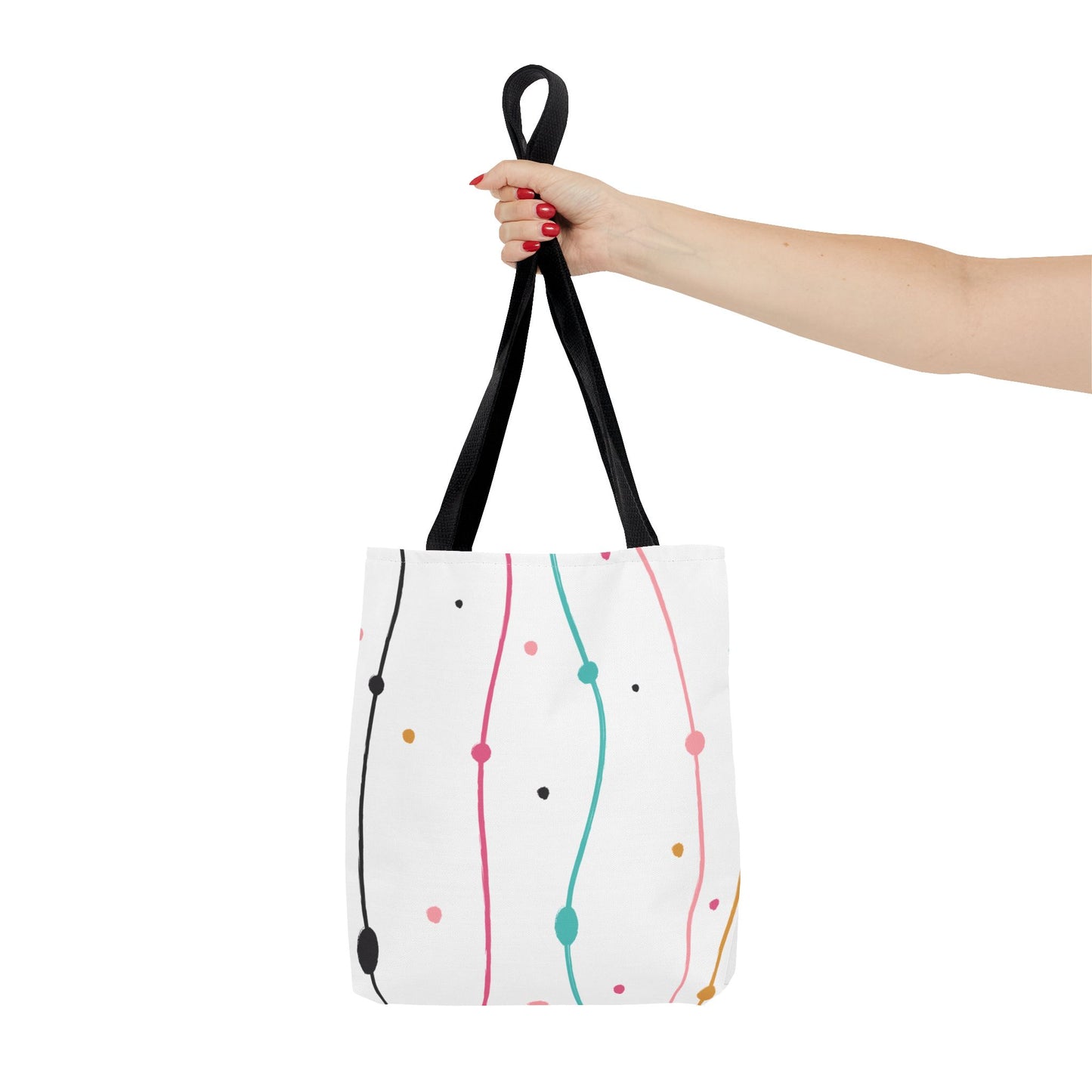 Abstract Lines Dots Tote Bag